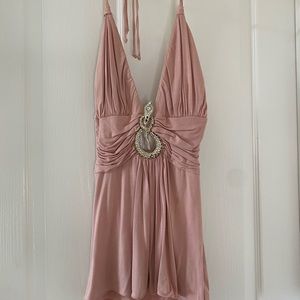 Sky brand rose pink halter style top